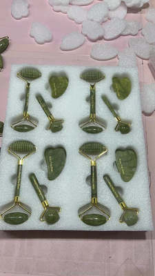 2023 جدیدترین مدل ها Yin Yang Gua Sha Set 100 درصد رولر ژاد طبیعی برای مراقبت از پوست صورت