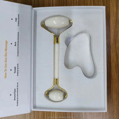 2024 دو سر Xiuyan سنگ ژاد رولر و Gua Sha مجموعه برای مراقبت از پوست ضد آب بله
